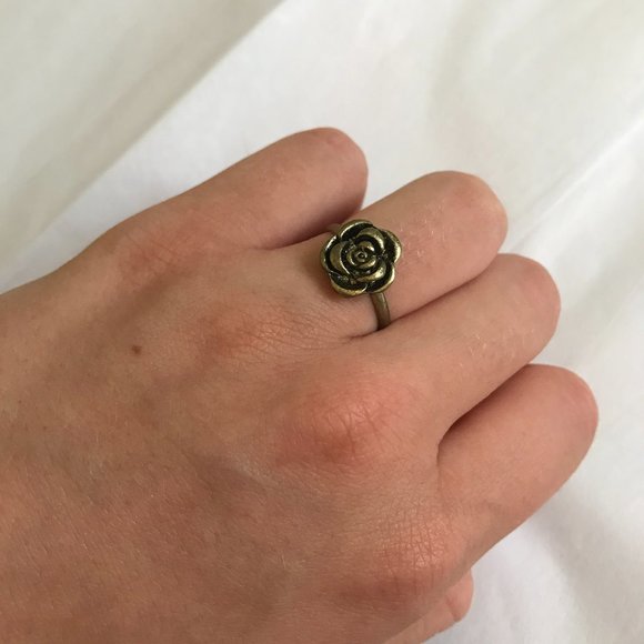3/$15 Small Burnt Gold Rose Ring - Picture 1 of 3